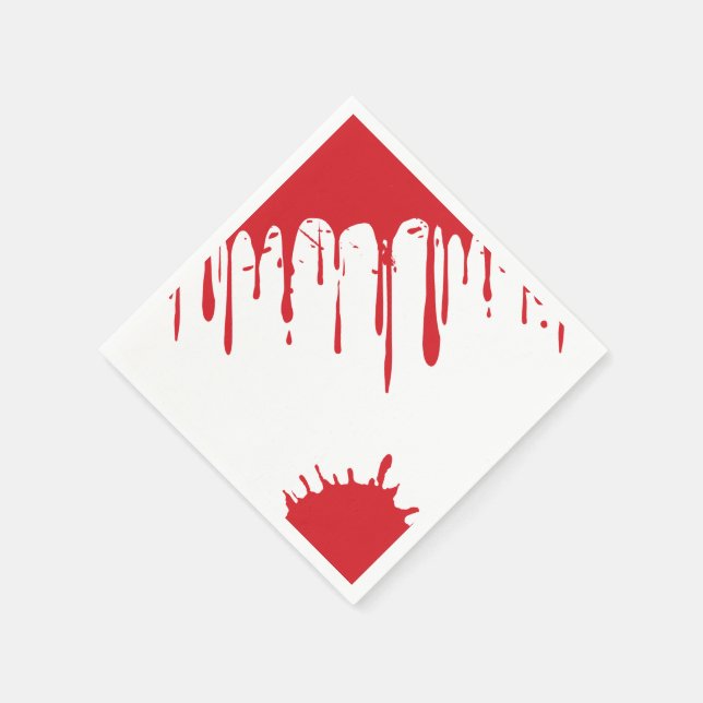 Halloween Dripping Gory Blood Splashes Gross Serviette (Ecke)
