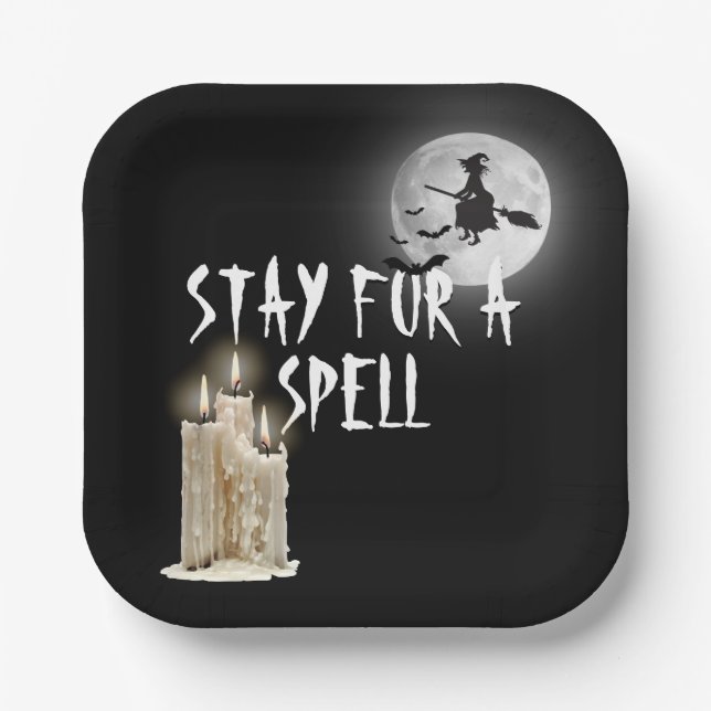 Halloween Driving Candles Pappteller (Vorderseite)