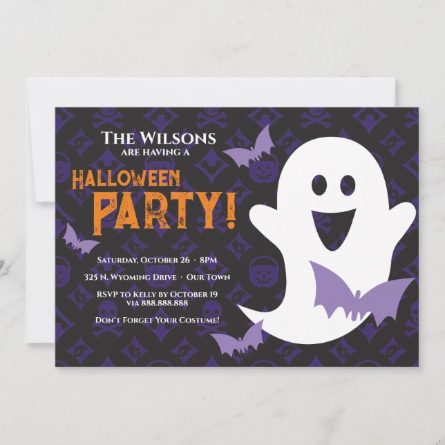 Halloween du concepteur, Invitation de la fête fan (Devant)