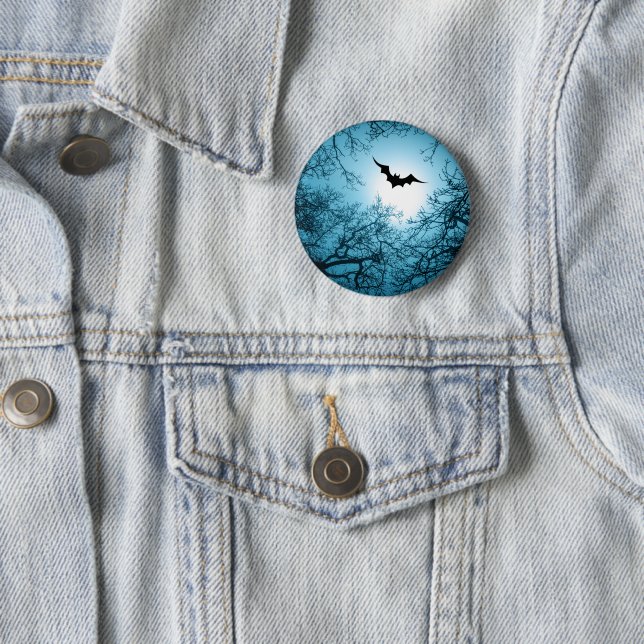 Halloween Dunkelnacht individualisierbar klassisch Button (Beispiel)