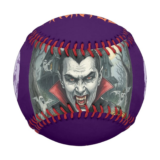 Halloween, durstiger Vampir  Baseball (Vorderseite)