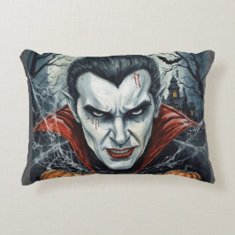 Halloween, durstiger Vampir , Kürbisfeld  Dekokissen