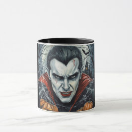 Halloween, Durstiger Vampir, Kürbisfeld  Tasse