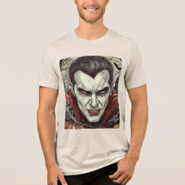 Halloween, Durstiger Vampir , Kürbisfeld  Tri-Blend Shirt