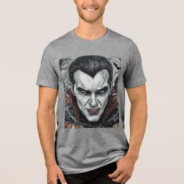 Halloween, Durstiger Vampir, Kürbisfeld  Tri-Blend Shirt