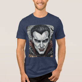 Halloween, Durstiger Vampir, Kürbisfeld  Tri-Blend Shirt