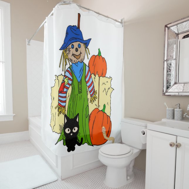 Halloween-Duschvorhang, Scarecrow Duschvorhang (Beispiel)