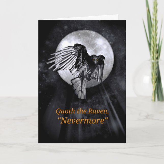Halloween Edgar Allan Poe's The Raven Karte (Vorderseite)