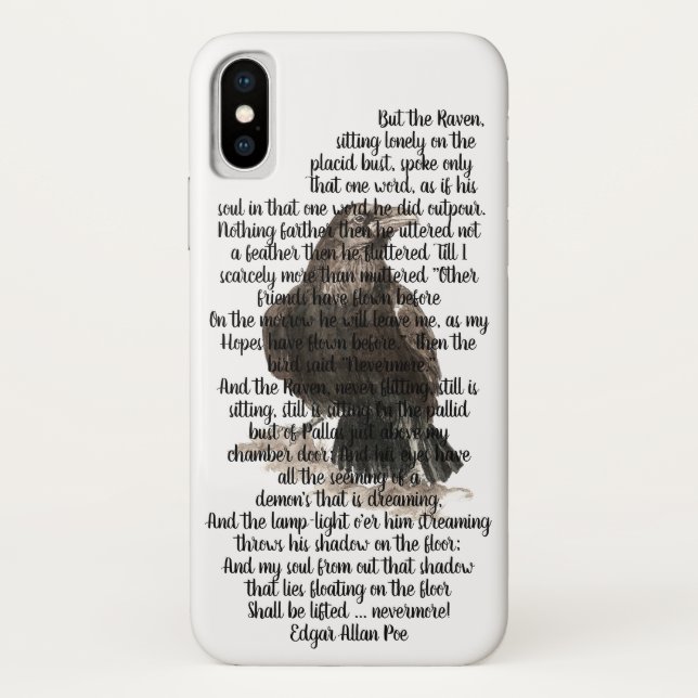 Halloween Edgar Allen Poe Raven Geem Case-Mate iPhone Hülle (Rückseite)