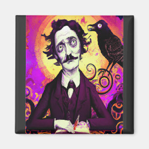 Halloween, Edgar Allen Poe, Raven, Nevermore Magnet