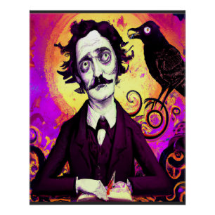 Halloween, Edgar Allen Poe, Raven, Nevermore Post Poster