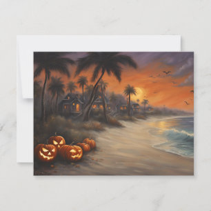 Halloween éffrayant à The Beach - Carte pour notes