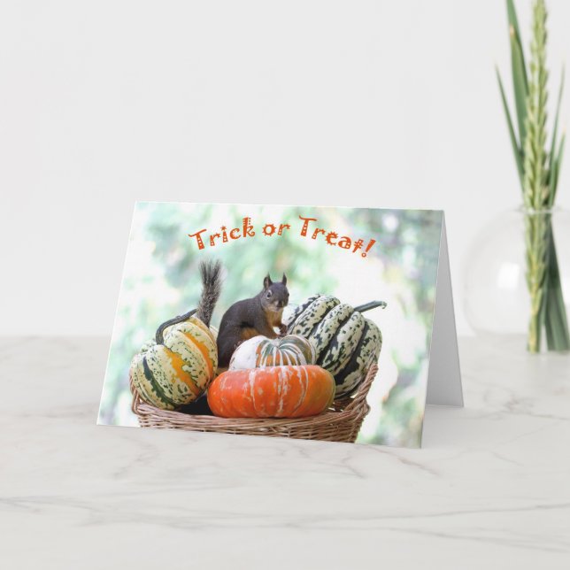 Halloween-Eichhörnchen Karte (Vorderseite)