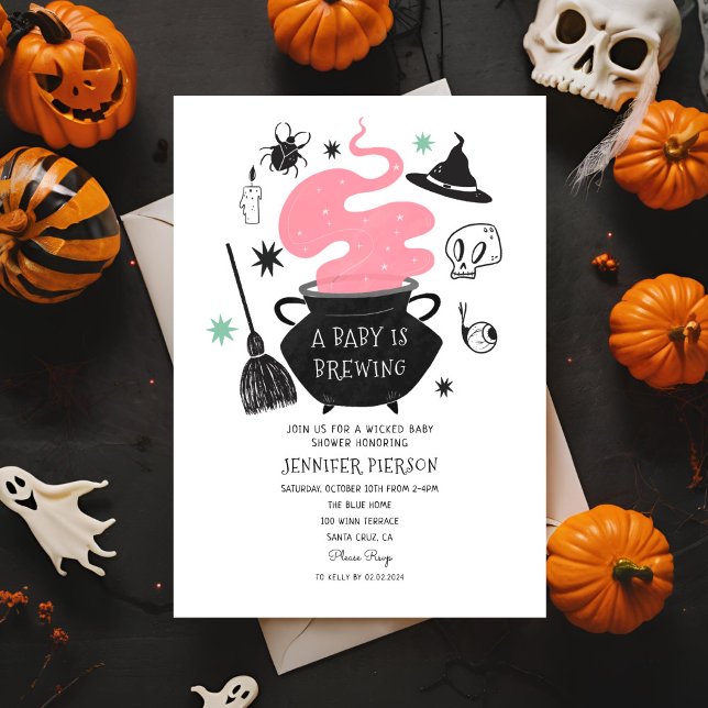 Halloween, ein Baby, braut eine Babydusche Einladung (Von Creator hochgeladen)