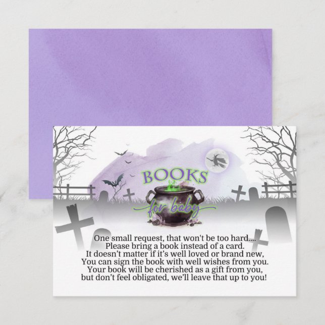 Halloween Ein Baby ist die Beilage des Buches Begleitkarte (Vorne/Hinten)