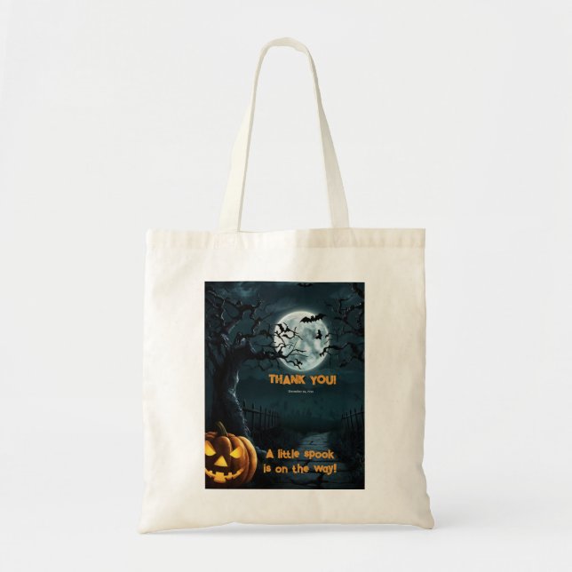 Halloween eine kleine Spook Pumpkin Baby Dusche Tragetasche (Vorne)
