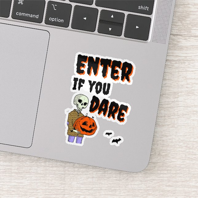 Halloween-Eingang, wenn Sie es wagen, Aufkleber (Detail)