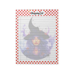 Halloween-Einkaufsliste Notizblock
