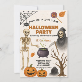 Halloween-Einladung | Candy Corn & Trick-or-Lecker Einladung