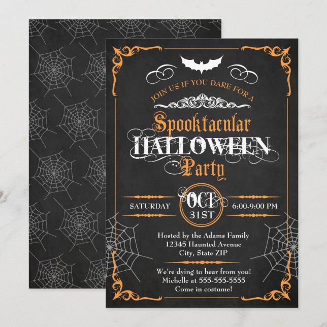 Halloween-Einladung Einladung (Vorne/Hinten)