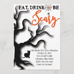 Halloween-Einladung essen, trinken, u. sind Einladung