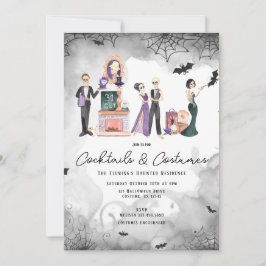 Halloween-Einladung für Cocktails und Kostüme Einladung