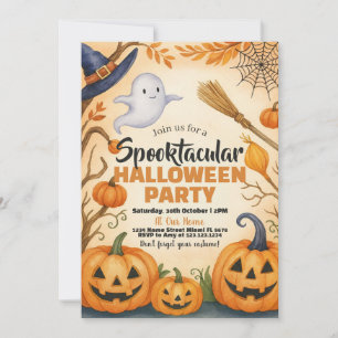 Halloween-Einladung   Gespenster & Spuk Friedhof Einladung