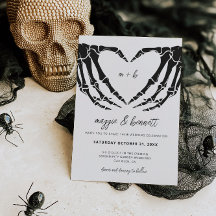 Halloween-Einladung, gotische Hochzeit