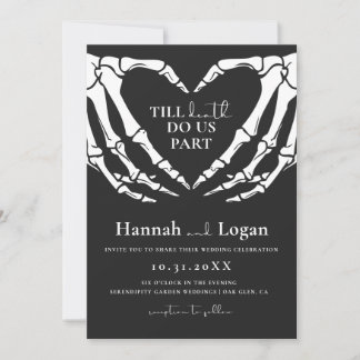 Halloween-Einladung, gotische Hochzeit Einladung