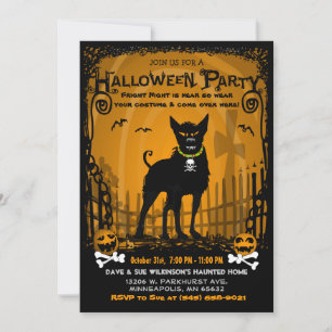 Halloween-Einladung - Halloween-Party des Bösen Hu Einladung