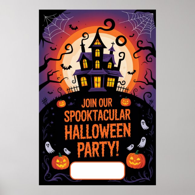 Halloween-Einladung Poster (Vorne)