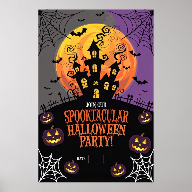 Halloween-Einladung Poster (Vorne)