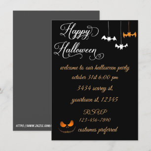 Halloween-Einladung schreibe deinen Text Einladung