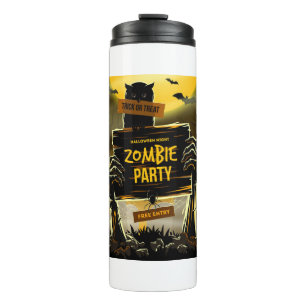 Halloween-Einladung zum Zombie-Party Thermosbecher