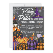 Halloween-Einladung zur Party auf dem Feld