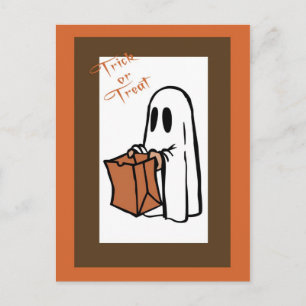 Halloween Einladungs-Ghost1 Postkarte
