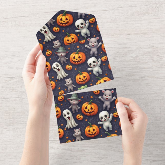 Halloween-Einladungskarte All In One Einladung (Abreißen)
