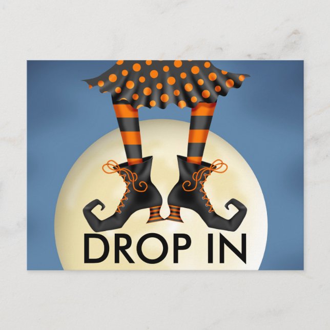 Halloween (Eintropfen) Einladung nach der Postkart (Vorderseite)