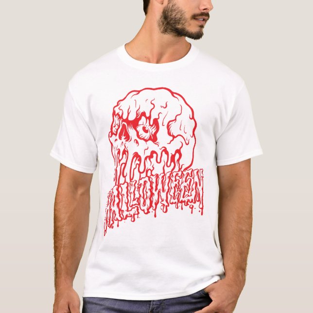 halloween eiskelett beängstigende nacht T-Shirt (Vorderseite)