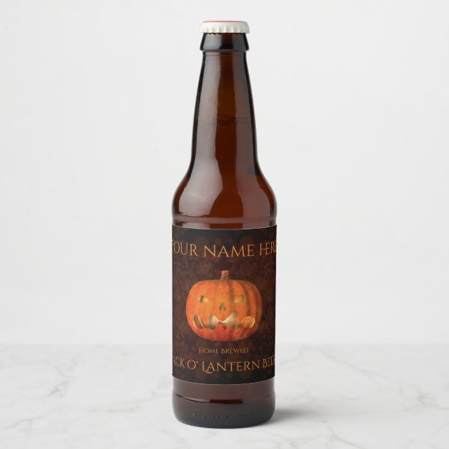 Halloween-elegant Bierflaschenetikett (Vorderseite)