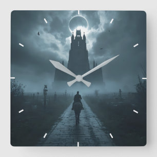 Halloween Elegant Modern Benutzerdefiniertes eigen Quadratische Wanduhr