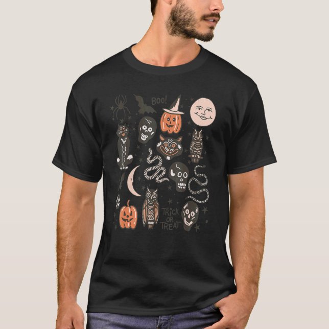 Halloween Element Halloween Vibes Boo Halloween T-Shirt (Vorderseite)