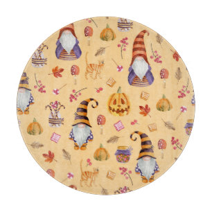 Halloween-Elemente: vintage Wasserfarbe nahtlos pa Schneidebrett
