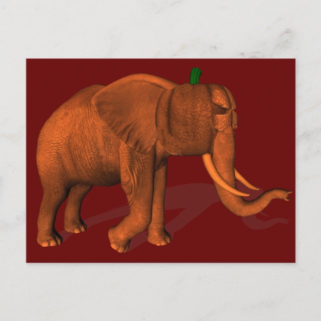 Halloween Elephant Postkarte (Vorderseite)