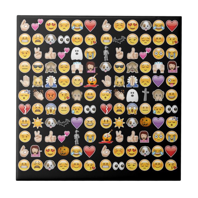 Halloween Emoji Fliese (Vorderseite)