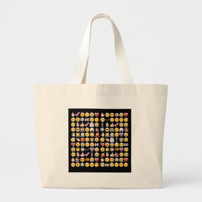 Halloween Emoji Jumbo Stoffbeutel (Vorne)