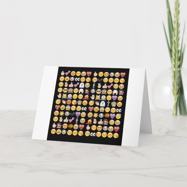 Halloween Emoji Karte (Vorderseite)