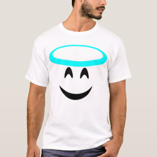 Halloween Emoji Kostüm lächelnd Gesicht Halo T-Shirt