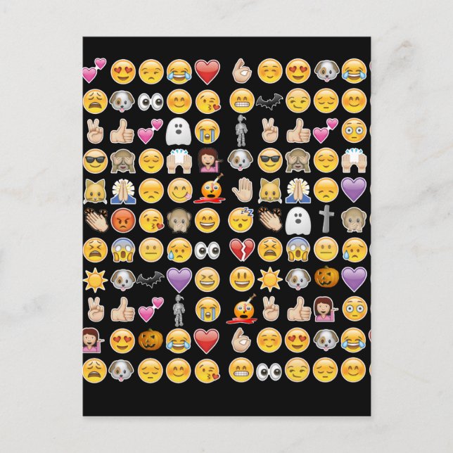 Halloween Emoji Postkarte (Vorderseite)