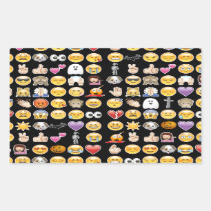 Halloween Emoji Rechteckiger Aufkleber